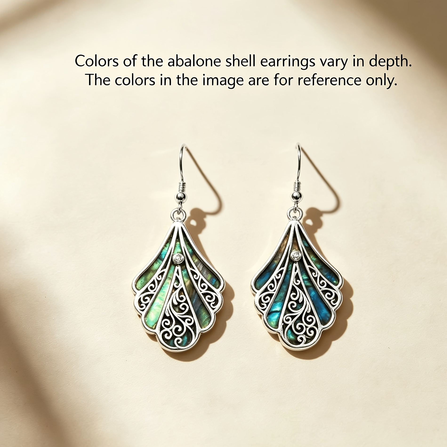Women's 925 Sterling Silver Abalone Shell Hanging Earrings — Bohemian Style